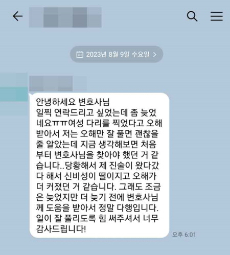 법무법인 더앤 성범죄 선임 후기