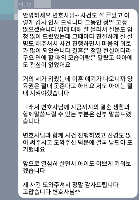 법무법인 더앤 선임 후기