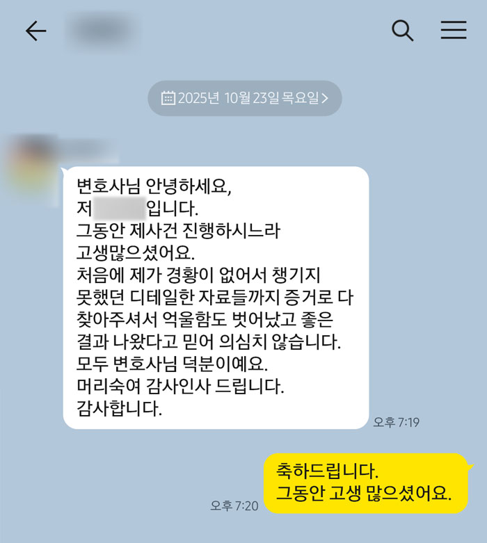 법무법인 더앤 형사사건 선임 후기